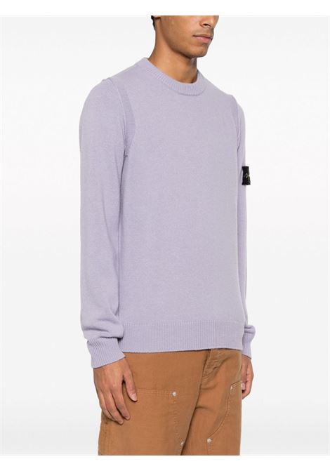 Maglia lilla in lana con girocollo STONE ISLAND | 7915508A3V0047